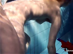 super-fucking-hot blond Lucie French teenager in the pool