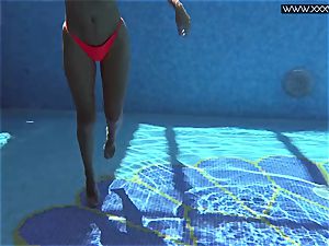 well known Mary Kalisy is swimming nude for XXXWATER